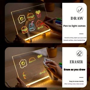 Tablero de Mensajes Acrílico Iluminado LED Borrable - Decoración Moderna para el Hogar y la Oficina - Product Image 5