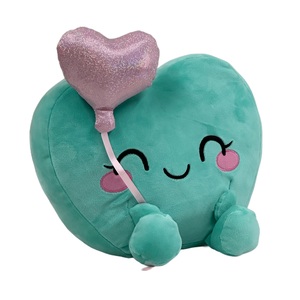 Nuevo juguete de peluche con sonrisa de manzana y Corazón Verde, globo de corazón rosa, juguete de peluche favorito para niña, regalo divertido - Product Image 2