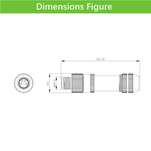 Conector de Plástico M8 de 4 Pines y 3 Pines, Macho, Personalizado, Moldeado, Ensamblado, Conector Circular IP67 a Prueba de Agua, Cable M8 - Product Image 3