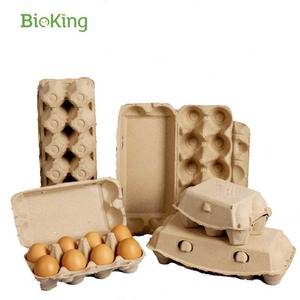 Bioking nhà máy tùy chỉnh số lượng lớn khuôn gà trứng điền chủ món ăn <span class=keywords><strong>carton</strong></span> Nâu trống giấy tự nhiên bột giấy gà trứng khay - Product Image 2