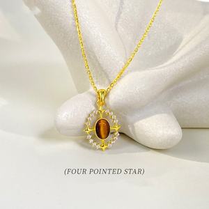 Collar de joyería de moda, colgante de plata 925, joyería fina para mujer, plata de ley 925, joyería ovalada. - Product Image 2