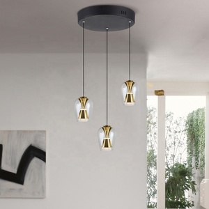 Sunsir SKD 2024 nouveau luminaire suspendu avec abat-jour clair en verre led nordique lustre de restaurant en verre soufflé - Product Image 4