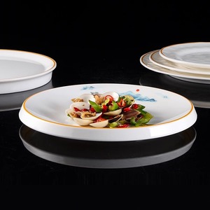 <b>Melamine</b> round <b>plate</b>, hotel imitation porcelain <b>plate</b>, restaurant stir-fry <b>plate</b>, creative flat <b>plate</b>, cake and dessert <b>plate</b>, - Product Image 1