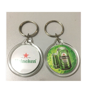 Llavero con marco de fotos acrílico de plástico en blanco redondo de 4cm, llavero con inserto de foto para manualidades DIY - Product Image 5