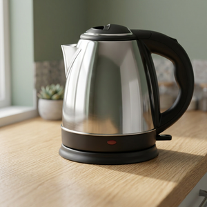 Hervidor Eléctrico de Acero Inoxidable de 1800 ml con Apagado Automático, Hervidor de Agua Inalámbrico con Base Giratoria de 360 Grados para el Hogar y Hoteles - Product Image 1