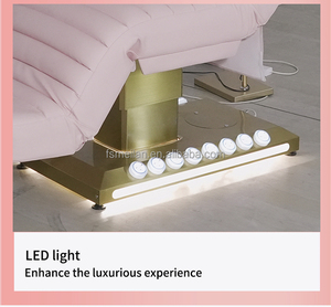 Popular Contemporary Electric Beauty Bed 3 Motor Height Adjustable Stainless Steel <b>Frame</b> Foldable for Beauty Salon Facial Lash - Product Image 5