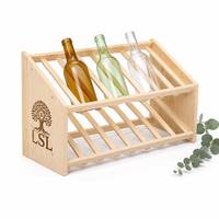 Étagère à épices en bois massif avec logo personnalisé, support de rangement incliné pour la décoration moderne de la maison, du bureau et de la cuisine