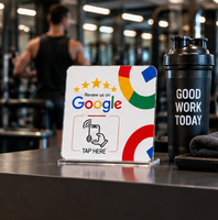 Panneau NFC Google Review pour table – Affichage sans contact pour évaluer les restaurants, hôtels, salons et commerces de détail