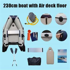 Proses Pengelasan Panas <span class=keywords><strong>2.3</strong></span> M 7.5 kaki 0.9 mm Perahu Balap PVC Perahu Karet Serbu untuk <span class=keywords><strong>2</strong></span> Orang Kano Memancing Cepat dengan Lantai Kayu - Product Image 6