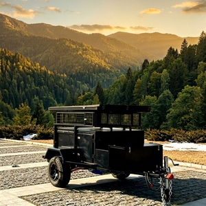 Remolque Ligero para Campamento Todoterreno, Autocaravana con <span class=keywords><strong>Cocina</strong></span> Deslizable para Viajes por Tierra, Viajes al Aire Libre, Viajes Familiares - Product Image 6