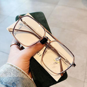 Nouvelles lunettes anti-lumière bleue TR90, monture irrégulière quadrilatère, monture complète, verres PC, design unisexe tendance R3 21048 - Product Image 2