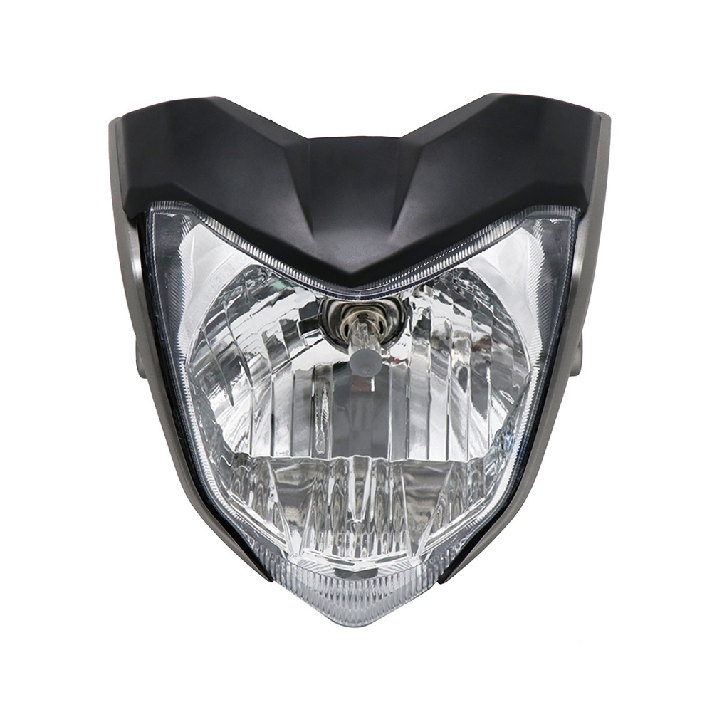 Complete 7-Inch Round Headlight Assembly For Yamaha YBR 125 (2009-2016) – Black Housing, Clear Lens