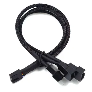 Wholesale PWM Fan 1 To 3 Splitter Cable 4Pin Extension Power Cable For PC Fan