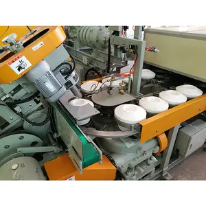 Fully Automatic Roller Head Forming Production Line Making Pottery Ceramic Tableware Machine For Plates Cup Bowls Mugs Saucers