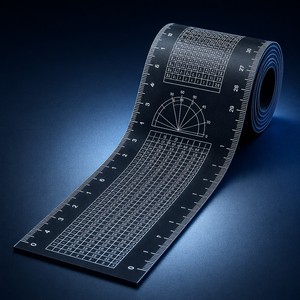 Ruban à mesurer flexible pour tuyaux avec double échelle en pouces et en mm pour les plombiers et les soudeurs de systèmes HVAC - Product Image 1