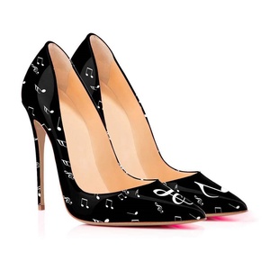 Mới nhất của phụ nữ Stiletto cao gót âm nhạc ký hiệu 2025 thời trang và sexy đường băng Câu lạc bộ Đảng chính thức tiệc giày của phụ nữ - Product Image 4