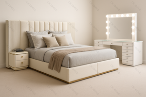 Modern Style Solid Wood 4-Piece Twin Bedroom Set White Finish Storage <b>Bed</b> Dresser Mirror Nightstand Bedroom Furniture - Product Image 3