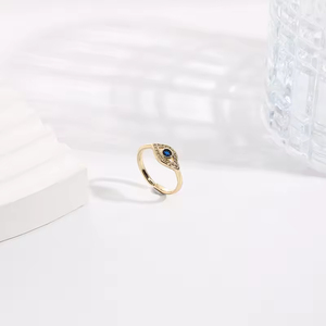 Fashion S925 Sterling Silver Devil's Eye <b>Ring</b> Delicate Gold Plated Finger <b>Ring</b> for Women Jewelry Gift - Product Image 3