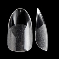 Nadeco – faux ongles courts et ronds en acrylique, couverture complète, ponçage intérieur, pointes de doigts artificiels, 240 pièces