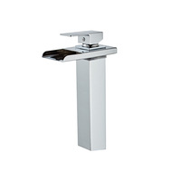 Robinet mitigeur de salle de bains à levier unique, mitigeur de luxe hôtel Standard 5 étoiles carré en acier inoxydable, cascade robinet de salle de bains