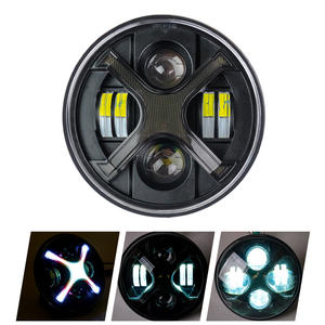 Faro Delantero RGB Estilo X Ahumado de 7 Pulgadas con Luces DRL de Colores, Material de Aluminio Fundido a Presión para el Modelo <span class=keywords><strong>Suzuki</strong></span> <span class=keywords><strong>DL250</strong></span> - Product Image 3
