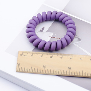 Coleteros en Espiral, Elásticos Medianos para Cabello Grueso, Multicolores, Sin Pliegues, Tipo Cable Telefónico, de Plástico, para Mujeres y Niñas - Product Image 2