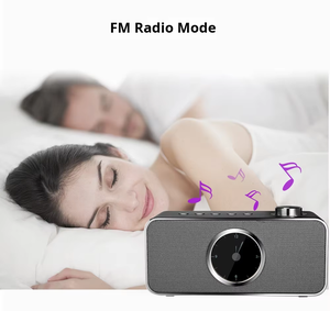 Reloj Despertador Metálico Portátil, Hogar Inteligente, Radio FM Multifuncional de 2*4W, Altavoz Inalámbrico Bluetooth - Product Image 4