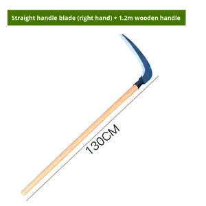 Nouvelle faucille à long manche de grande taille pour couper l'herbe, désherber, tondre, outil agricole, lame de faucille pour les roseaux et les plantes aquatiques - Product Image 6