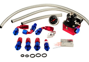 Racing Car Universal Verstelbare Brandstofdrukregelaar/Olie 160psi Gauge Een 6 Fitting End - Product Image 4