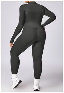 <span class=keywords><strong>Obese</strong></span> grande taille Yoga vêtements femmes séchage rapide Pilates course serré sport Fitness veste 8047 - Product Image 6