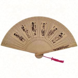 Chinese 8 Inch <b>Folding</b> Handmade Silk <b>Screen</b> Printed Fan with Tassel Custom Logo Option for Wedding Favors & Birthday Gifts - Product Image 6