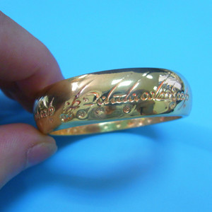 Bracelet en alliage de zinc plaqué or avec gravure à 360 degrés, design fermé, bijoux pour un usage quotidien, unisexe - Product Image 3