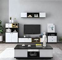 Nouvelle conception : Ensemble de meubles modernes en bois pour chambre et salle à manger, meuble TV, table basse en bois
