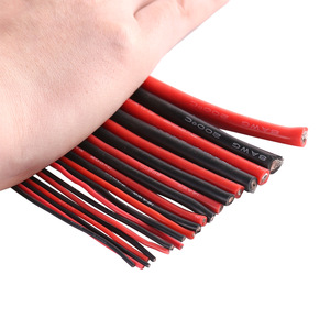 14AWG Silicone <b>Wire</b> Red Black 200C High Temp <b>Soft</b> Cable For FPV Drone Motor ESC Battery Wiring - Product Image 1