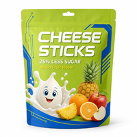 Sachet Doypack Mat Personnalisé avec Trou Euro pour Snacks de Fromage Sains, 25% Moins de Sucre, Emballage Alimentaire
