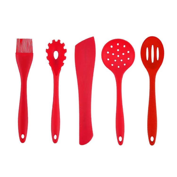 Customization High Quality Heat Resistant Non Stick Silicone Spoons Bbq Cooking Accessories