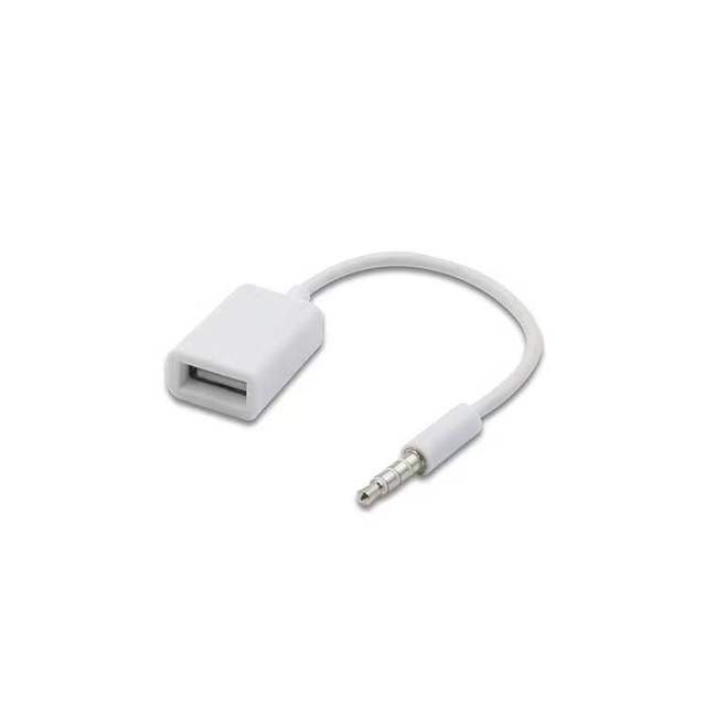 3.5MM to USB 2.0 Male-Female OTG Cable with Gold Plated Connectors PVC Jacket Audio Adapter