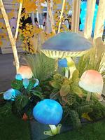 3 Stück pro Set rosa Pilz Licht Outdoor Garden Park Avatar Szene Kreation Leuchtende Fiberglas Pilz Skulptur Statue Licht