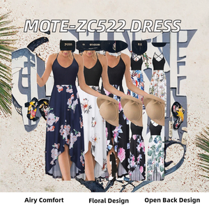 MOTE-ZC522 Women's High Quality Floral Print Sleeveless Backless Midi Dress V-Neck and Natural Waistline Plus Size 5XL - Product Image 3