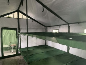 Chenya Heavy Duty Double Layer Four-Season <b>Canvas</b> <b>Frame</b> Tent One Bedroom Bed Worker Housing Container House 50 Persons Capacity - Product Image 5