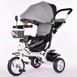 Triciclo di Lusso per Bambini con Luci e Musica / Triciclo Smart Reclinabile per Neonati / Passeggino Triciclo 4 in 1 per Bambini in Vendita - Product Image 3