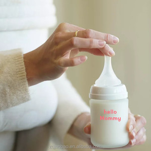 Bouteille en verre pour bébé avec revêtement protecteur en silicone antichoc, sans BPA ni BPS, pour l'allaitement des nouveau-nés, 3 oz, 5 oz, 8 oz - Product Image 3