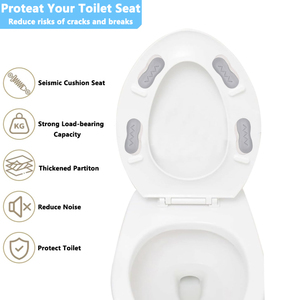 Butoirs de bidet <span class=keywords><strong>pour</strong></span> toilettes en EVA+ABS, kits de butoirs <span class=keywords><strong>pour</strong></span> sièges de toilettes, 4 pièces - Product Image 2