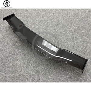 STO Vortstein Style Glossy Twill Weave Dry Carbon Fiber Add-on Single Deck <b>Rear</b> <b>Spoiler</b> Lambo Huracan LP580 LP610 EVO Car - Product Image 4