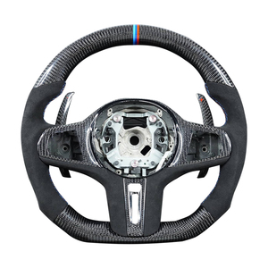 Volant sport en fibre de carbone pour <span class=keywords><strong>BMW</strong></span> G02 G05 G06 G20 G21 G22 G26 G29 G30 G80 G87 F40 G G01 G11 G12 G14 - Pièces automobiles - Product Image 4