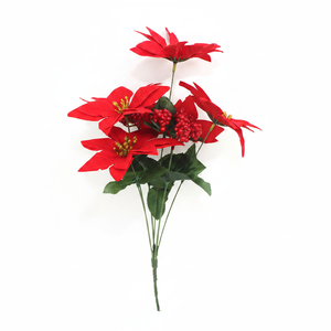 5 pz Natale Natale fiore 14 \ "144 pz 6PK(24)/CS decorazioni natalizie - Product Image 2