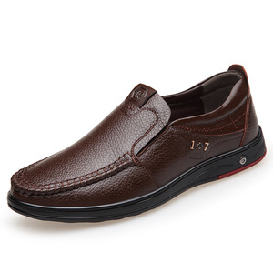Mocasines Casuales de Cuero para Hombre, Tacón Bajo, Piel de Vacuno de Primera Calidad, Suela de Goma, Zapatos Cómodos para Caminar, Talla 45 46 - Product Image 5