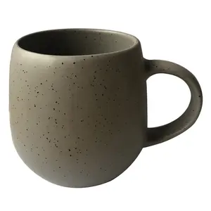 Speckles Spots Gray Ceramic Mugs 500ml Dinner Milk Juice Drinking Stone Mug