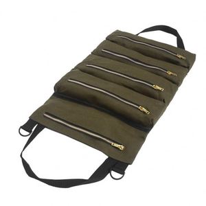 Free sample Wholesale Multi-Purpose Tool <b>Roll</b> Up Bag, Wrench <b>Roll</b> Pouch,<b>Canvas</b> Tool Organizer Bucket - Product Image 5
