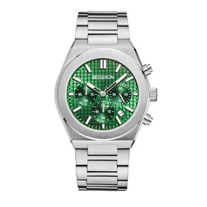 Montre-bracelet à quartz unique pour homme BESSERON, design original, mouvement japonais, style professionnel, bracelet en cuir, tendance - Product Image 4